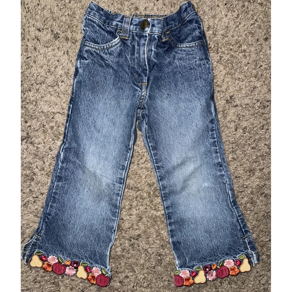 Vintage Gymboree Toddler girl size 3 Small jeans 2002 ~Apple for‎ the Teacher ~